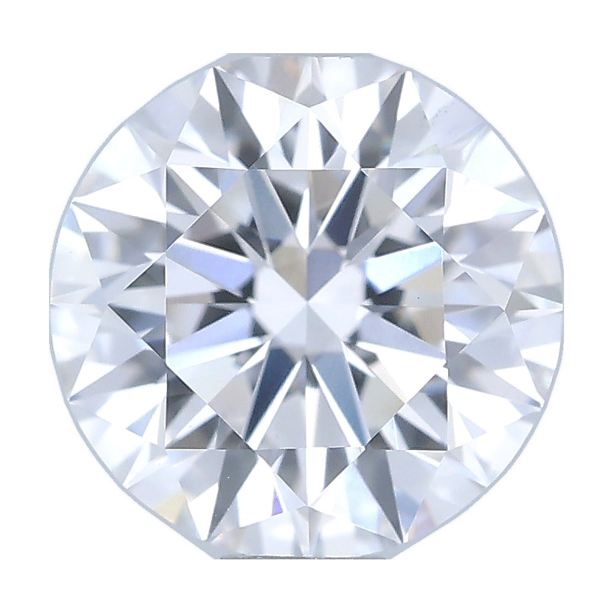 1.02 ct round lab-grown diamond, D color, VS1 clarity, IGI certified, still from its 360° video