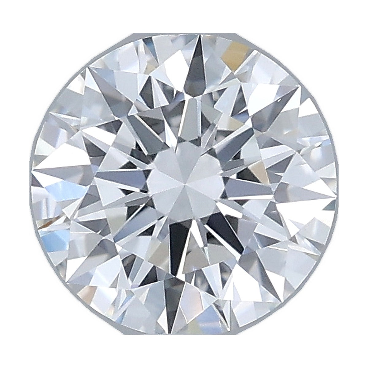 1.02 ct round lab-grown diamond, D color, VS1 clarity, IGI certified, still from its 360° video