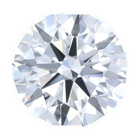 1.02 ct round lab-grown diamond, D color, VVS2 clarity, IGI certified, still from its 360° video