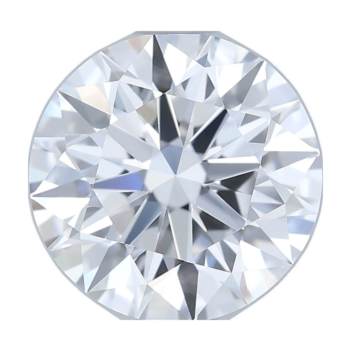 1.02 ct round lab-grown diamond, D color, VVS2 clarity, IGI certified, still from its 360° video