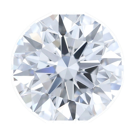 1.02 ct round lab-grown diamond, D color, VVS2 clarity, IGI certified, still from its 360° video