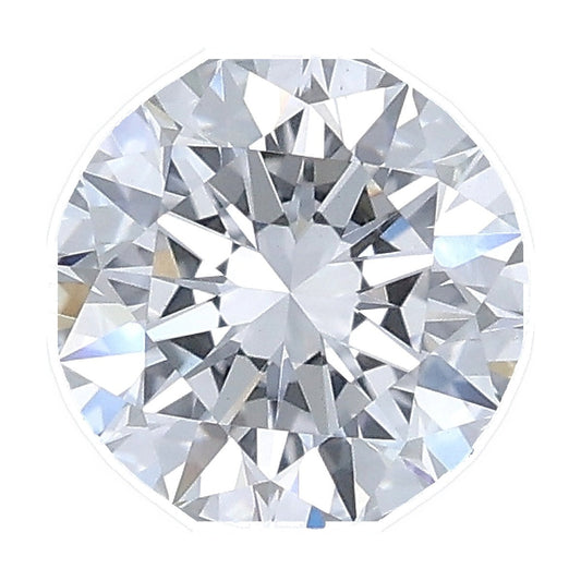 1.02 ct round lab-grown diamond, D color, VVS2 clarity, IGI certified, still from its 360° video