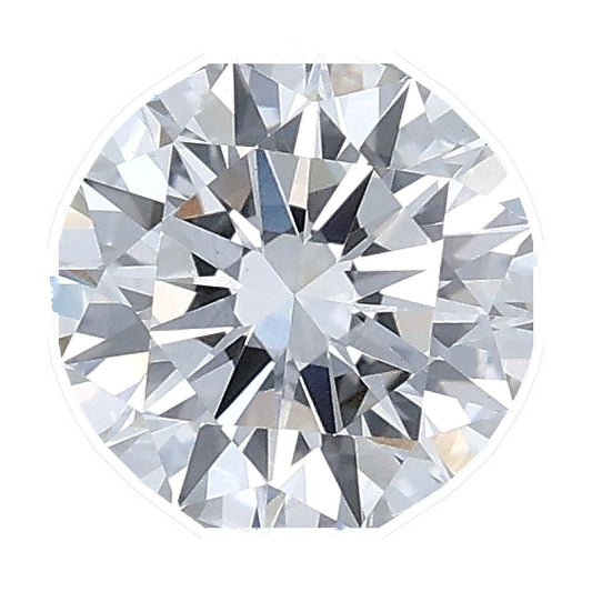1.02 ct round lab-grown diamond, D color, VVS2 clarity, IGI certified, still from its 360° video