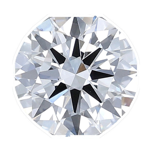 1.02 ct round lab-grown diamond, D color, VVS2 clarity, IGI certified, still from its 360° video
