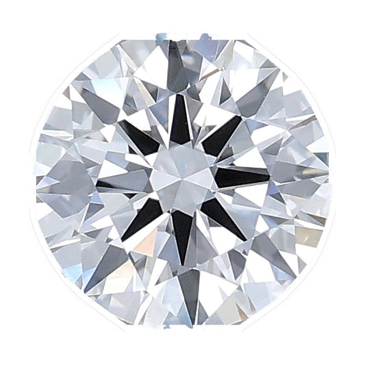 1.02 ct round lab-grown diamond, D color, VVS2 clarity, IGI certified, still from its 360° video