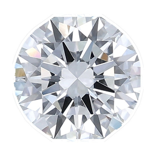 1.02 ct round lab-grown diamond, D color, VVS2 clarity, IGI certified, still from its 360° video