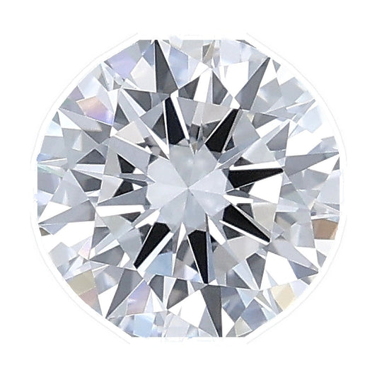 1.02 ct round lab-grown diamond, D color, VVS2 clarity, IGI certified, still from its 360° video
