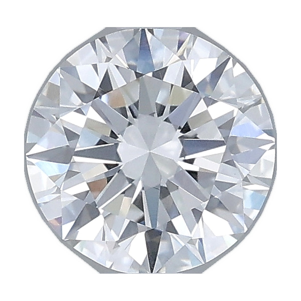 1.02 ct round lab-grown diamond, D color, VVS2 clarity, IGI certified, still from its 360° video