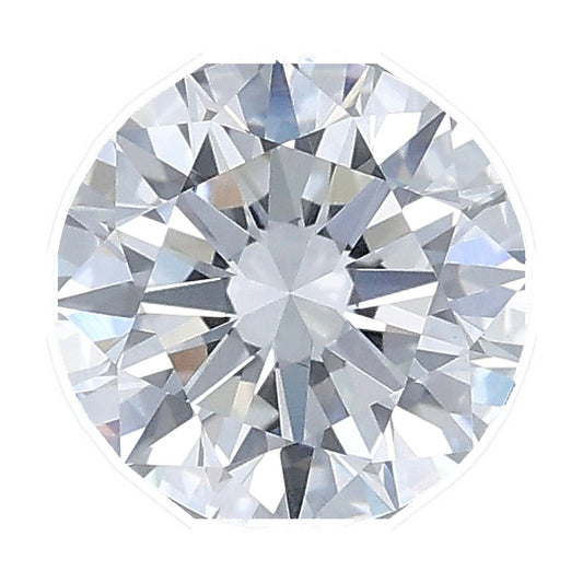1.02 ct round lab-grown diamond, D color, VVS2 clarity, IGI certified, still from its 360° video