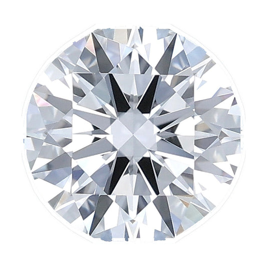 1.02 ct round lab-grown diamond, D color, VVS2 clarity, IGI certified, still from its 360° video