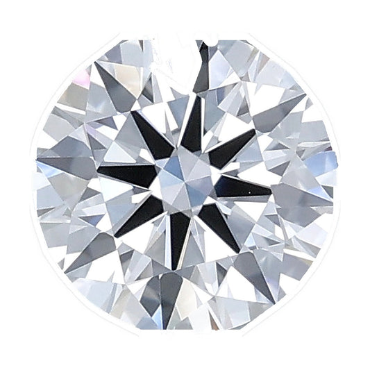 1.02 ct round lab-grown diamond, D color, VVS2 clarity, IGI certified, still from its 360° video