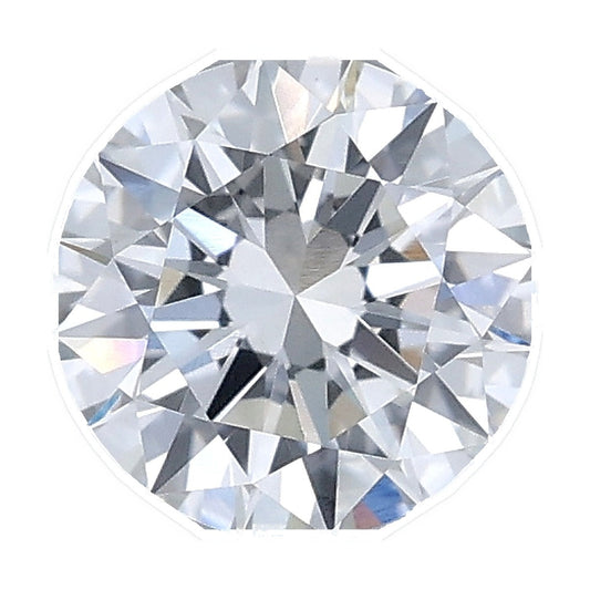 1.02 ct round lab-grown diamond, D color, VVS2 clarity, IGI certified, still from its 360° video
