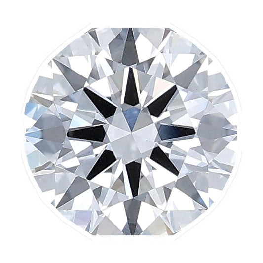 1.02 ct round lab-grown diamond, D color, VVS2 clarity, IGI certified, still from its 360° video