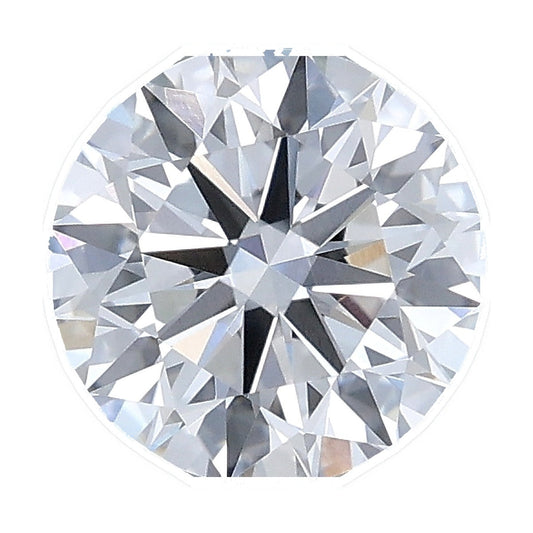 1.02 ct round lab-grown diamond, D color, VVS2 clarity, IGI certified, still from its 360° video