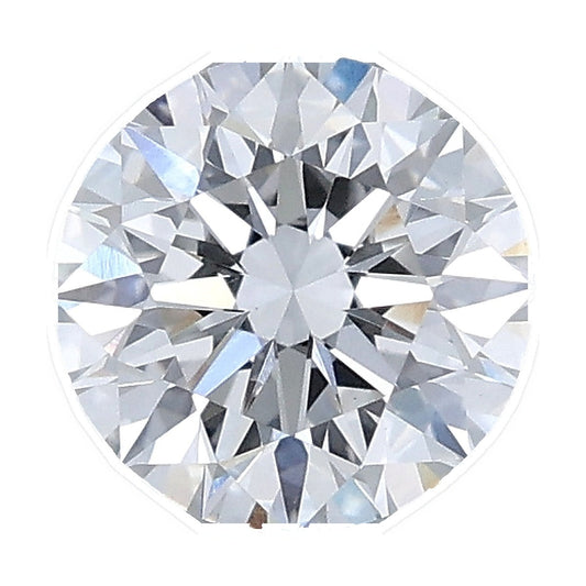 1.02 ct round lab-grown diamond, D color, VVS2 clarity, IGI certified, still from its 360° video