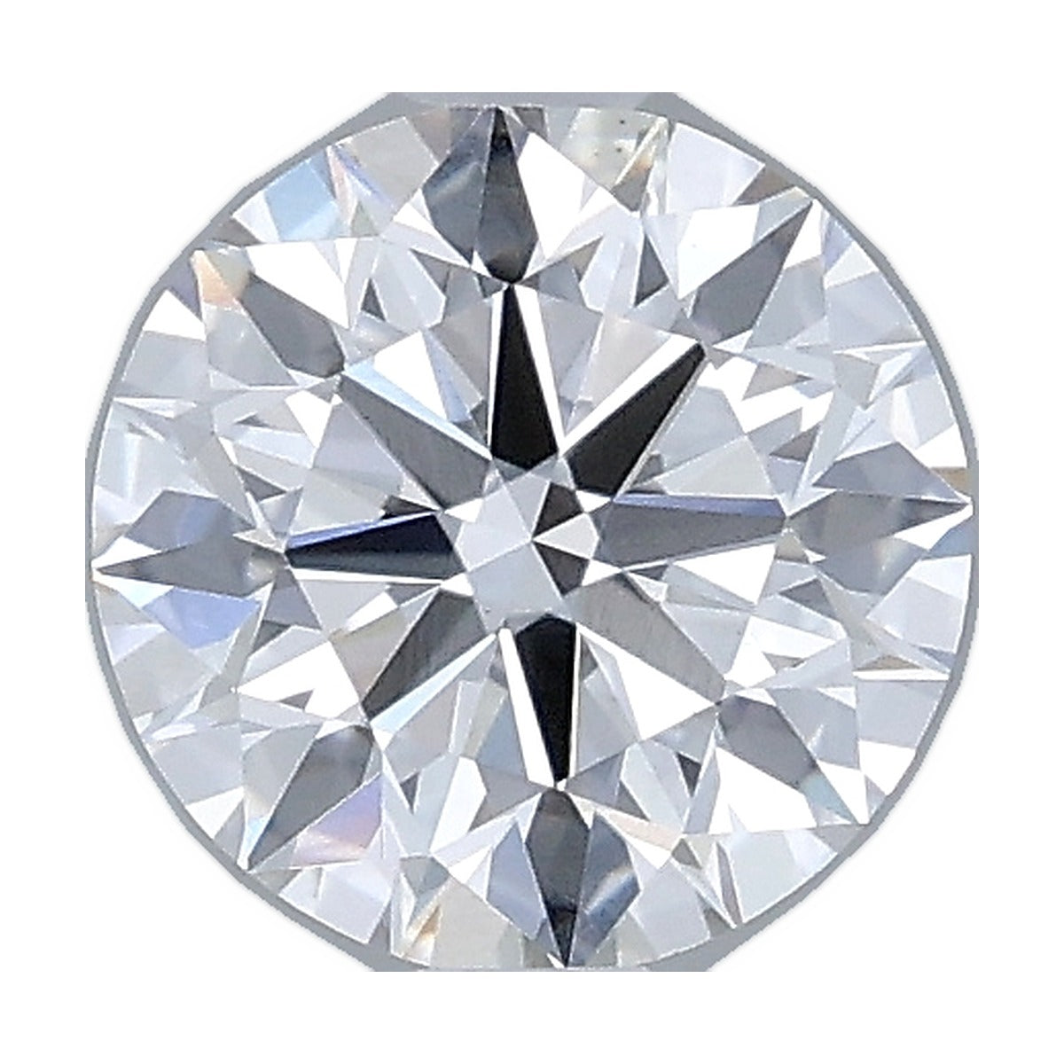 1.02 ct round lab-grown diamond, D color, VVS2 clarity, IGI certified, still from its 360° video