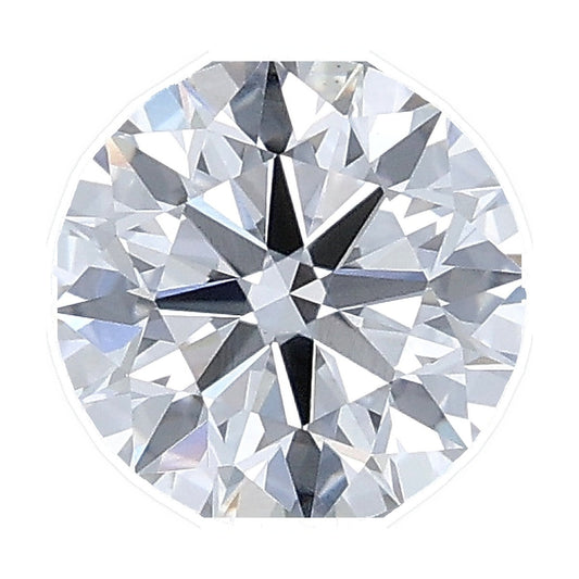 1.02 ct round lab-grown diamond, D color, VVS2 clarity, IGI certified, still from its 360° video