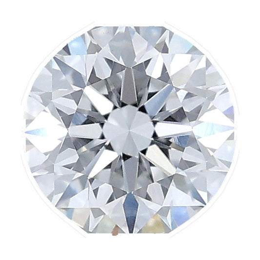 1.02 ct round lab-grown diamond, E color, VVS2 clarity, IGI certified, still from its 360° video