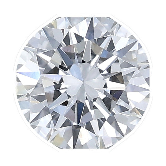 1.02 ct round lab-grown diamond, E color, VVS2 clarity, IGI certified, still from its 360° video