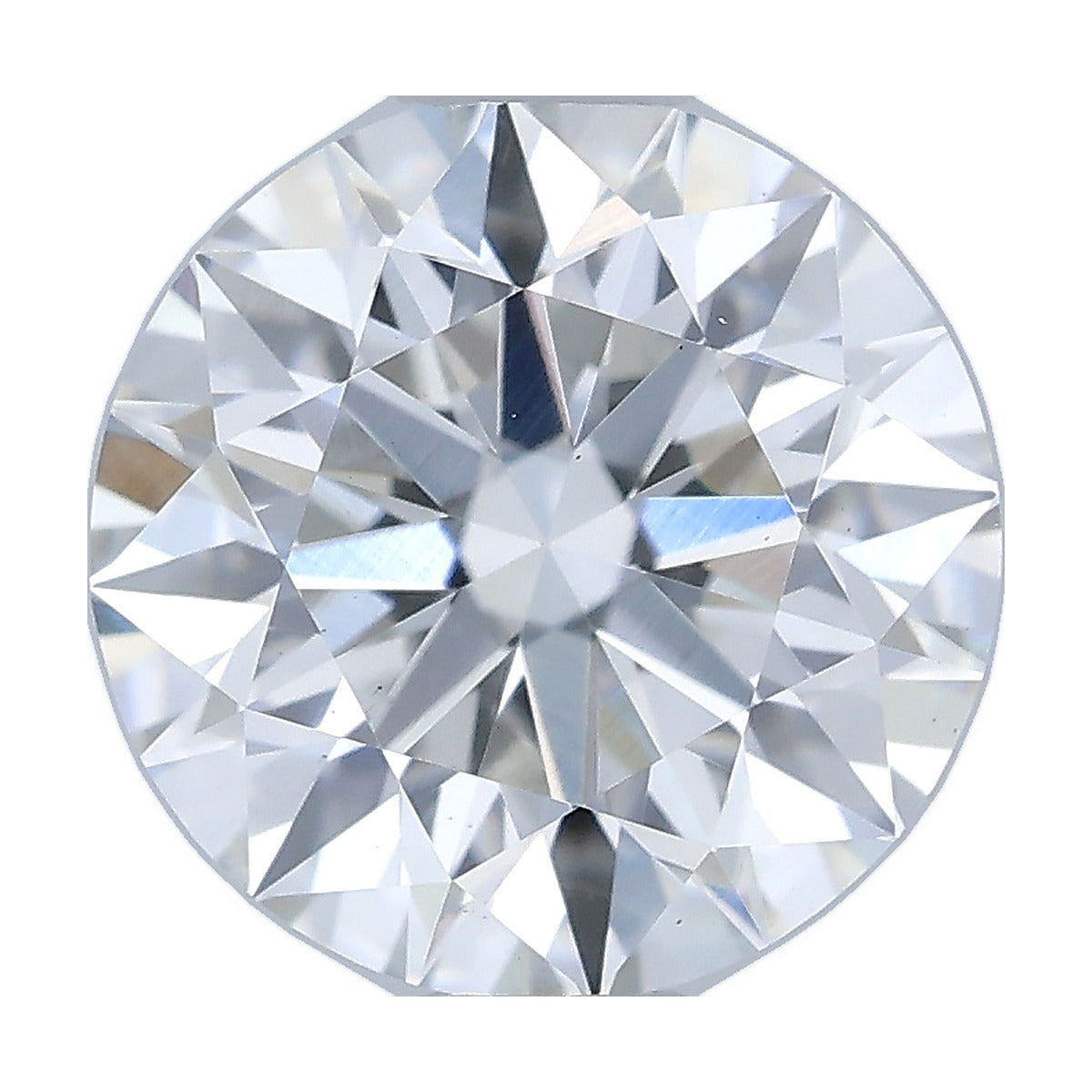 1.02 ct round lab-grown diamond, F color, VS1 clarity, IGI certified, still from its 360° video
