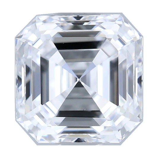 1.03 ct asscher lab-grown diamond, D color, VS1 clarity, IGI certified, still from its 360° video