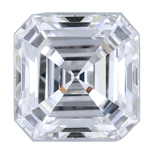 1.03 ct asscher lab-grown diamond, F color, VS1 clarity, IGI certified, still from its 360° video
