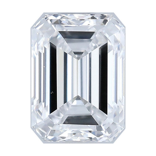 1.03 ct emerald lab-grown diamond, D color, VS1 clarity, IGI certified, still from its 360° video