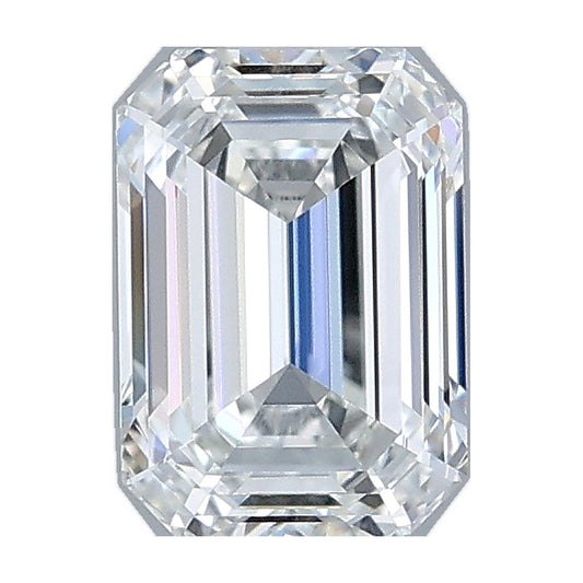 1.03 ct emerald lab-grown diamond, F color, VVS2 clarity, IGI certified, still from its 360° video