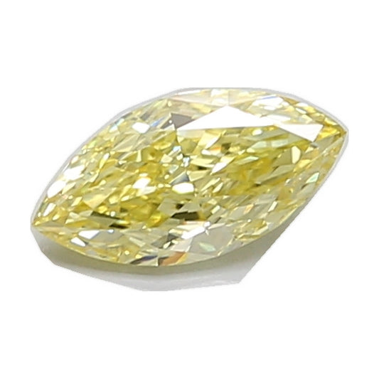 1.03 ct marquise lab-grown diamond, fancy intense yellow, VVS2 clarity, IGI certified, still from its 360° video