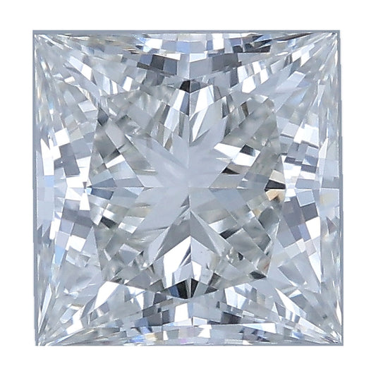 1.03 ct princess lab-grown diamond, F color, VS2 clarity, IGI certified, still from its 360° video
