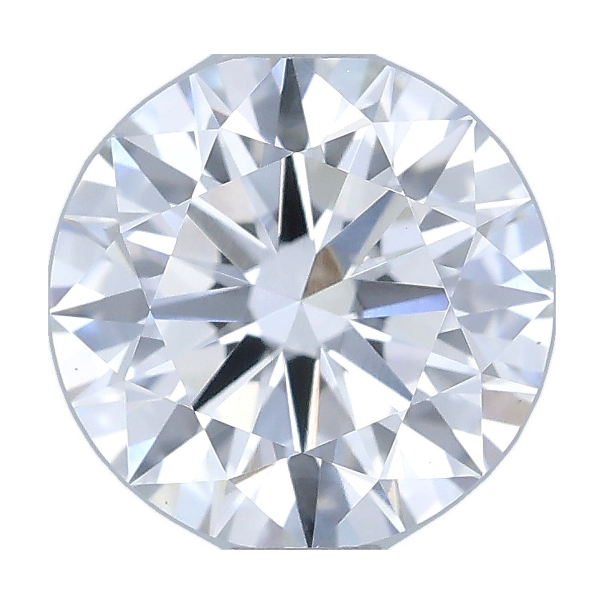 1.03 ct round lab-grown diamond, D color, VVS2 clarity, IGI certified, still from its 360° video