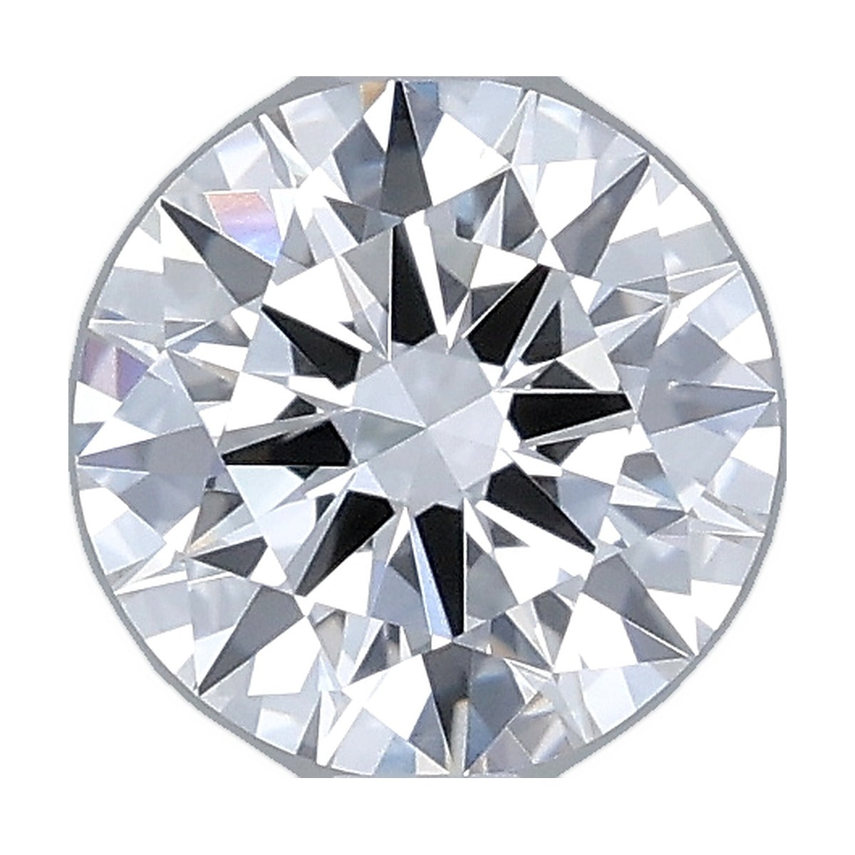 1.03 ct round lab-grown diamond, D color, VVS2 clarity, IGI certified, still from its 360° video