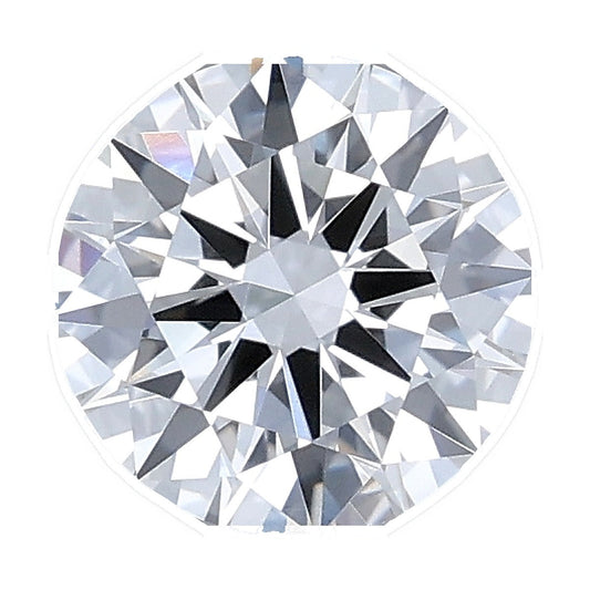 1.03 ct round lab-grown diamond, D color, VVS2 clarity, IGI certified, still from its 360° video