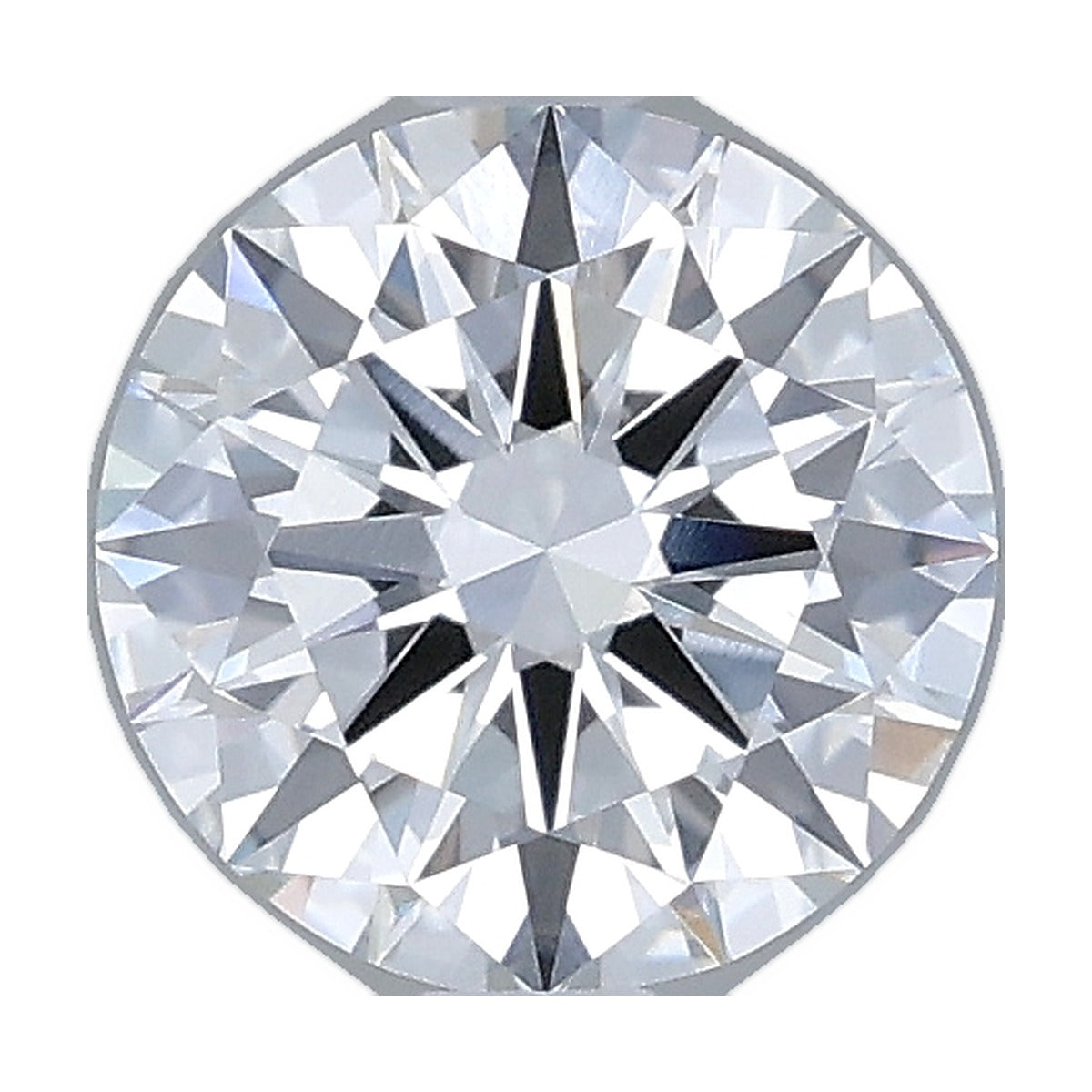 1.03 ct round lab-grown diamond, D color, VVS2 clarity, IGI certified, still from its 360° video