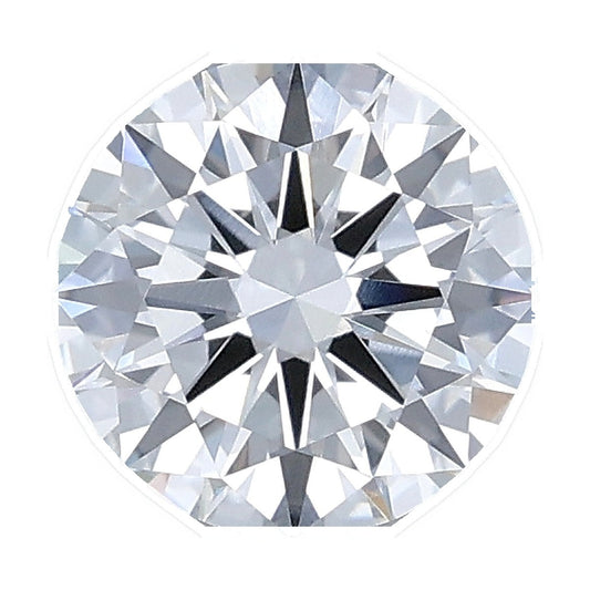 1.03 ct round lab-grown diamond, D color, VVS2 clarity, IGI certified, still from its 360° video