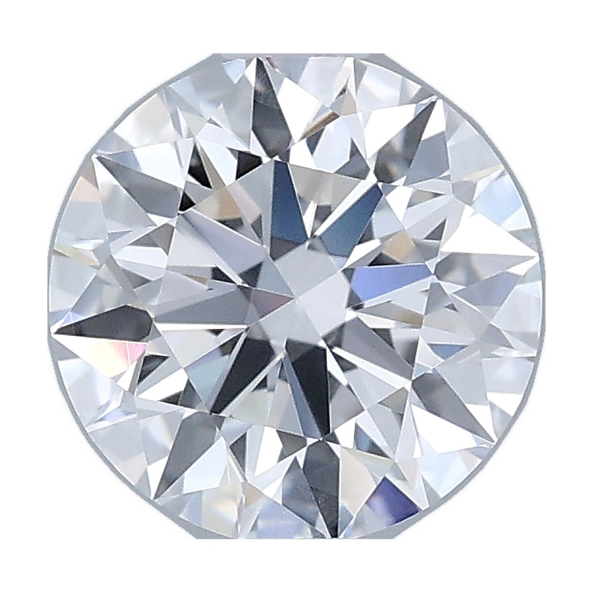 1.03 ct round lab-grown diamond, D color, VVS2 clarity, IGI certified, still from its 360° video