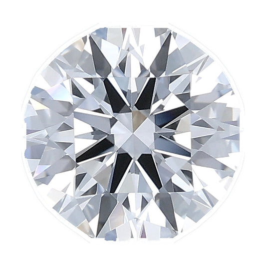 1.03 ct round lab-grown diamond, D color, VVS2 clarity, IGI certified, still from its 360° video