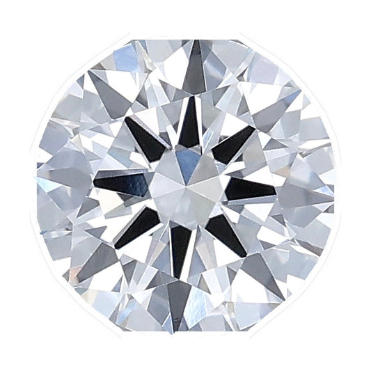 1.03 ct round lab-grown diamond, D color, VVS2 clarity, IGI certified, still from its 360° video