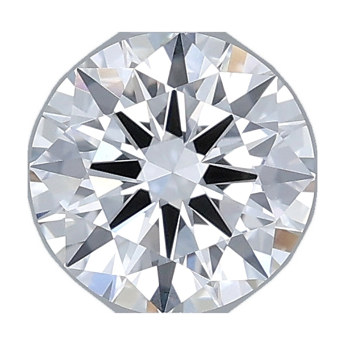 1.03 ct round lab-grown diamond, D color, VVS2 clarity, IGI certified, still from its 360° video