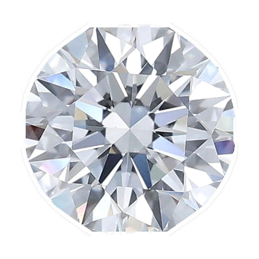 1.03 ct round lab-grown diamond, D color, VVS2 clarity, IGI certified, still from its 360° video