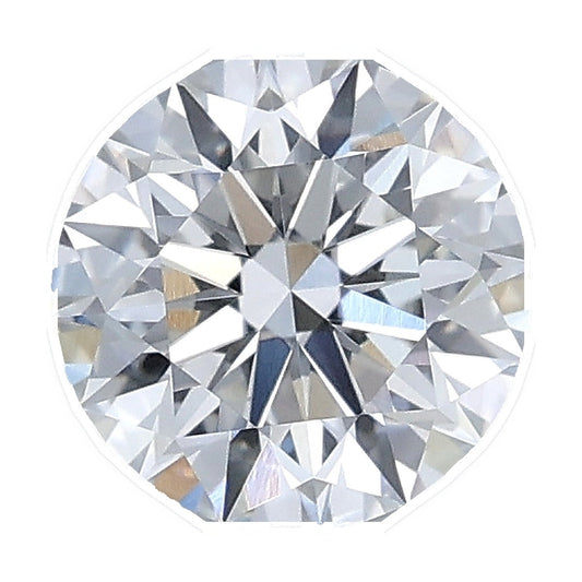 1.03 ct round lab-grown diamond, E color, VVS2 clarity, IGI certified, still from its 360° video