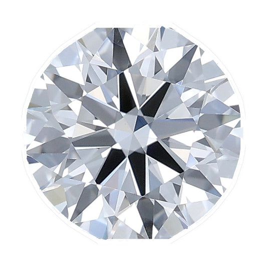 1.03 ct round lab-grown diamond, E color, VVS2 clarity, IGI certified, still from its 360° video