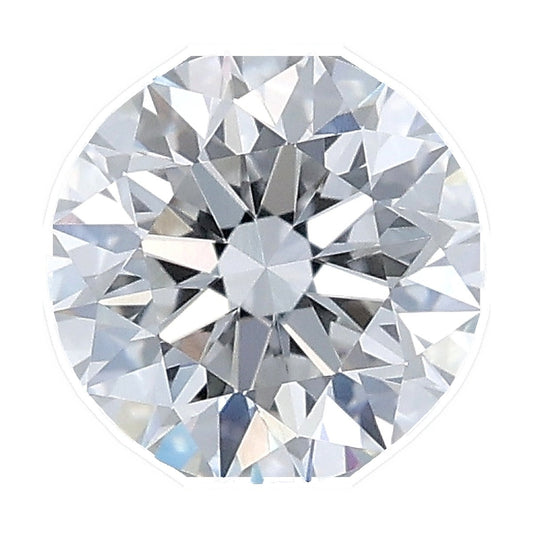 1.03 ct round lab-grown diamond, E color, VVS2 clarity, IGI certified, still from its 360° video