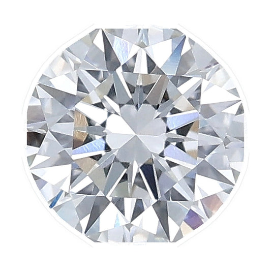 1.03 ct round lab-grown diamond, E color, VVS2 clarity, IGI certified, still from its 360° video