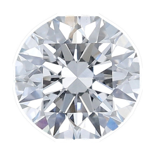 1.03 ct round lab-grown diamond, E color, VVS2 clarity, IGI certified, still from its 360° video