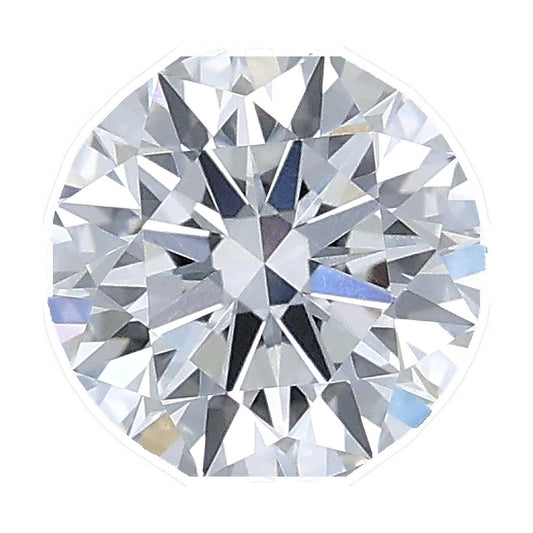 1.03 ct round lab-grown diamond, E color, VVS2 clarity, IGI certified, still from its 360° video
