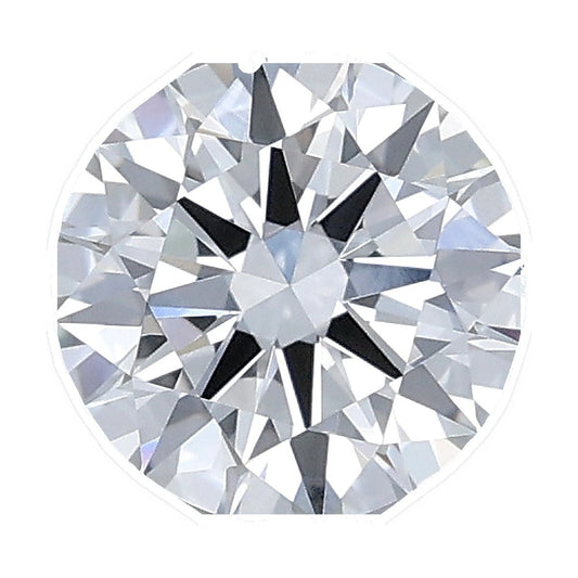 1.03 ct round lab-grown diamond, E color, VVS2 clarity, IGI certified, still from its 360° video