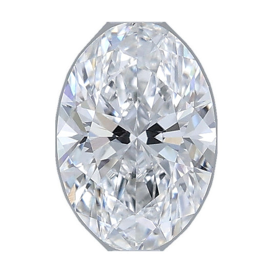 1.04 ct oval lab-grown diamond, D color, VS1 clarity, IGI certified, still from its 360° video