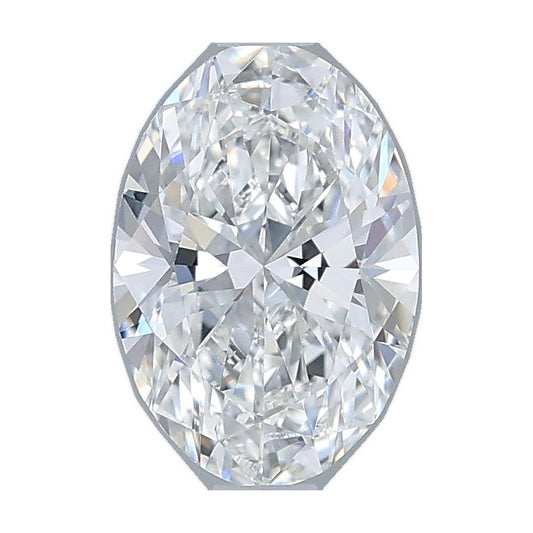 1.04 ct oval lab-grown diamond, E color, VS1 clarity, IGI certified, still from its 360° video