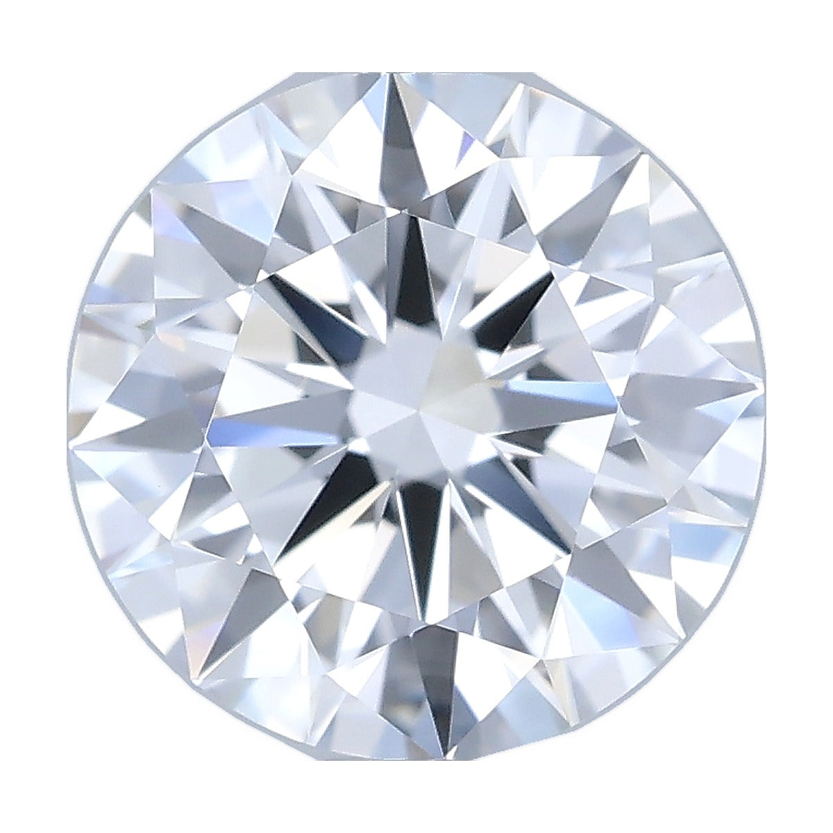 1.04 ct round lab-grown diamond, D color, IF clarity, IGI certified, still from its 360° video